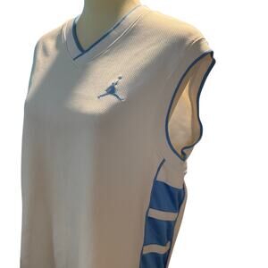 Nike Jordan Vintage Jumpman Knit Vest With Jersey Details, Carolina Blue, Medium